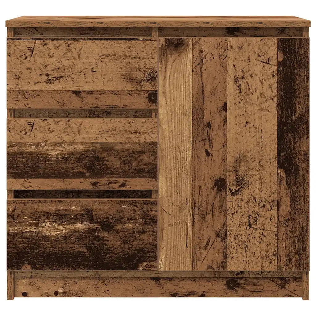 Credenza con Cassetto Legno Antico 71x35x65 cm in Truciolato