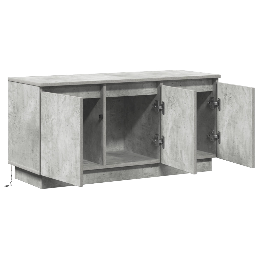 Mobile TV grigio in cemento 100x38x49 cm in legno ingegnerizzato