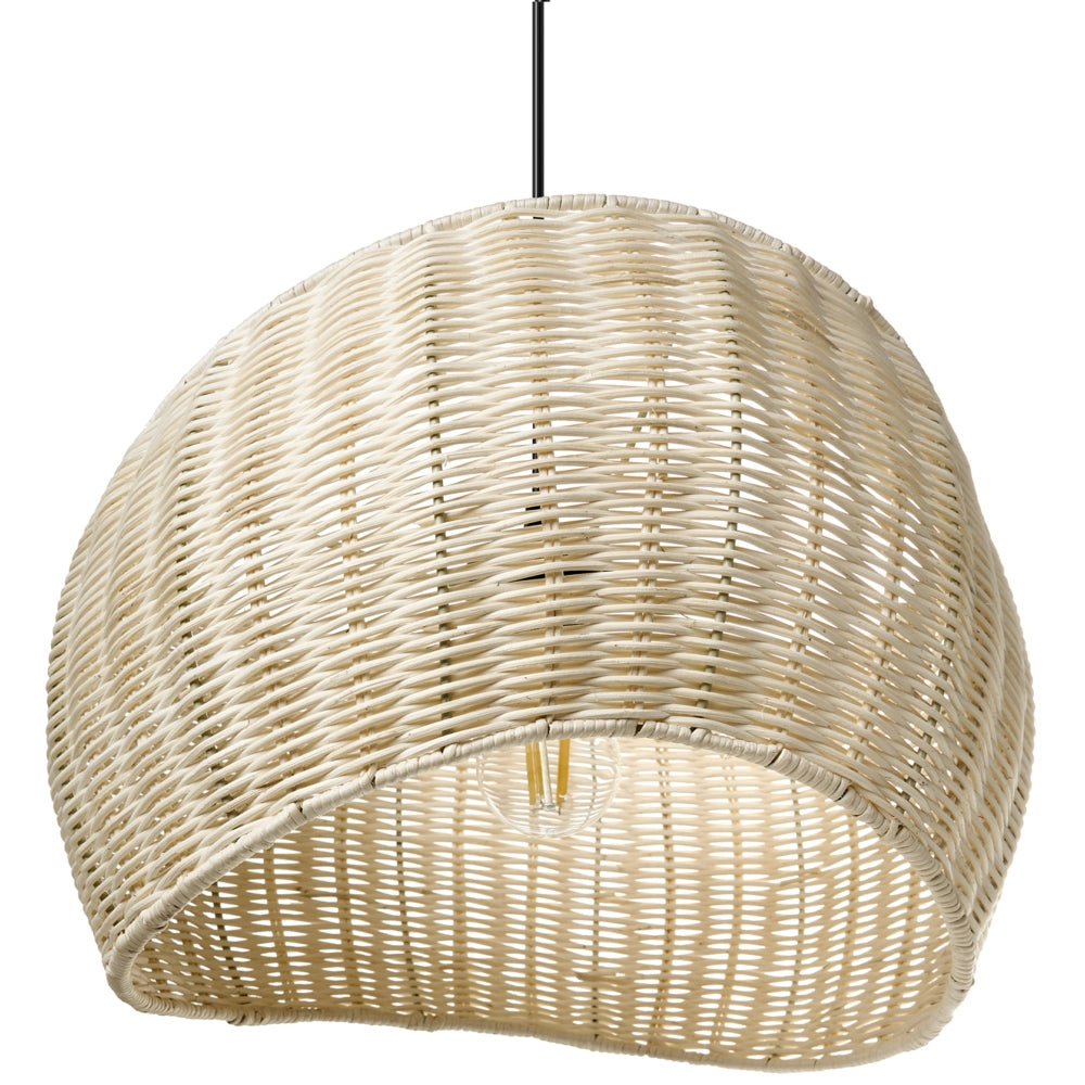 Lampada a sospensione con paralume in rattan naturale e struttura in ferro Lampada a sospensione in stile boho Illuminazione