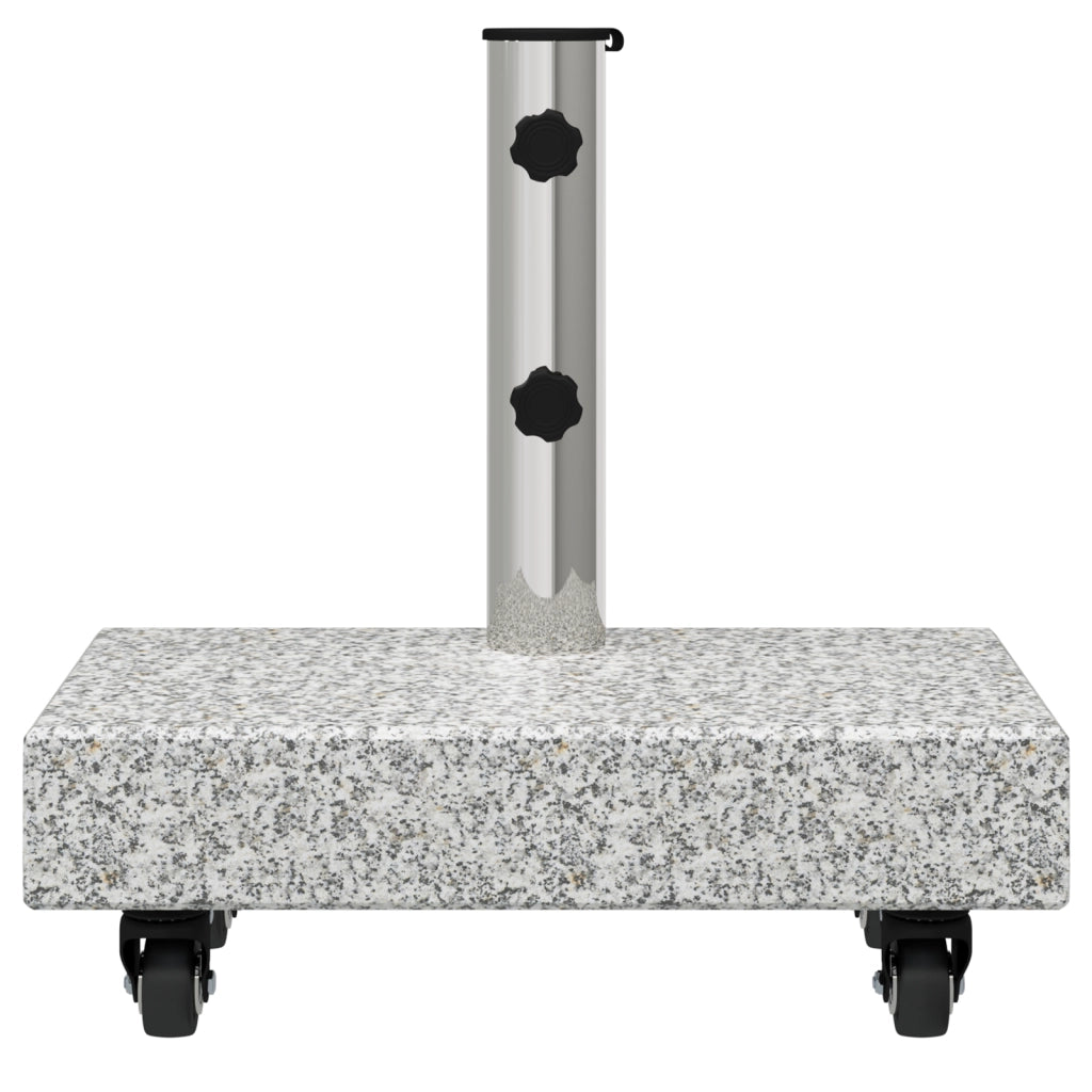 Base Ombrello con Ruote per Pali Ã˜38/48mm Grigio Granito 25 kg Rettangolare