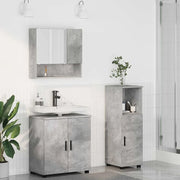 Set di mobili per il bagno con porta 3 pcs Grigio cemento 3392946