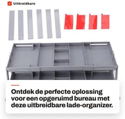 Organizzatore di carica espandibile - Cassetto da trucco - Organizzatore da tavolo per gioielli - 11 pezzi - Scatola di conservazione in plastica