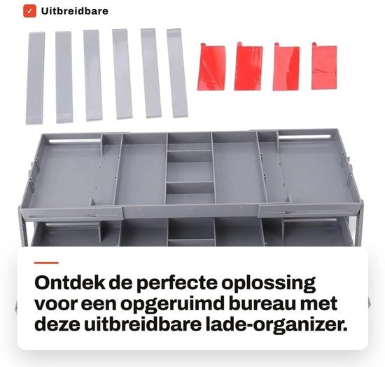 Organizzatore di carica espandibile - Cassetto da trucco - Organizzatore da tavolo per gioielli - 11 pezzi - Scatola di conservazione in plastica