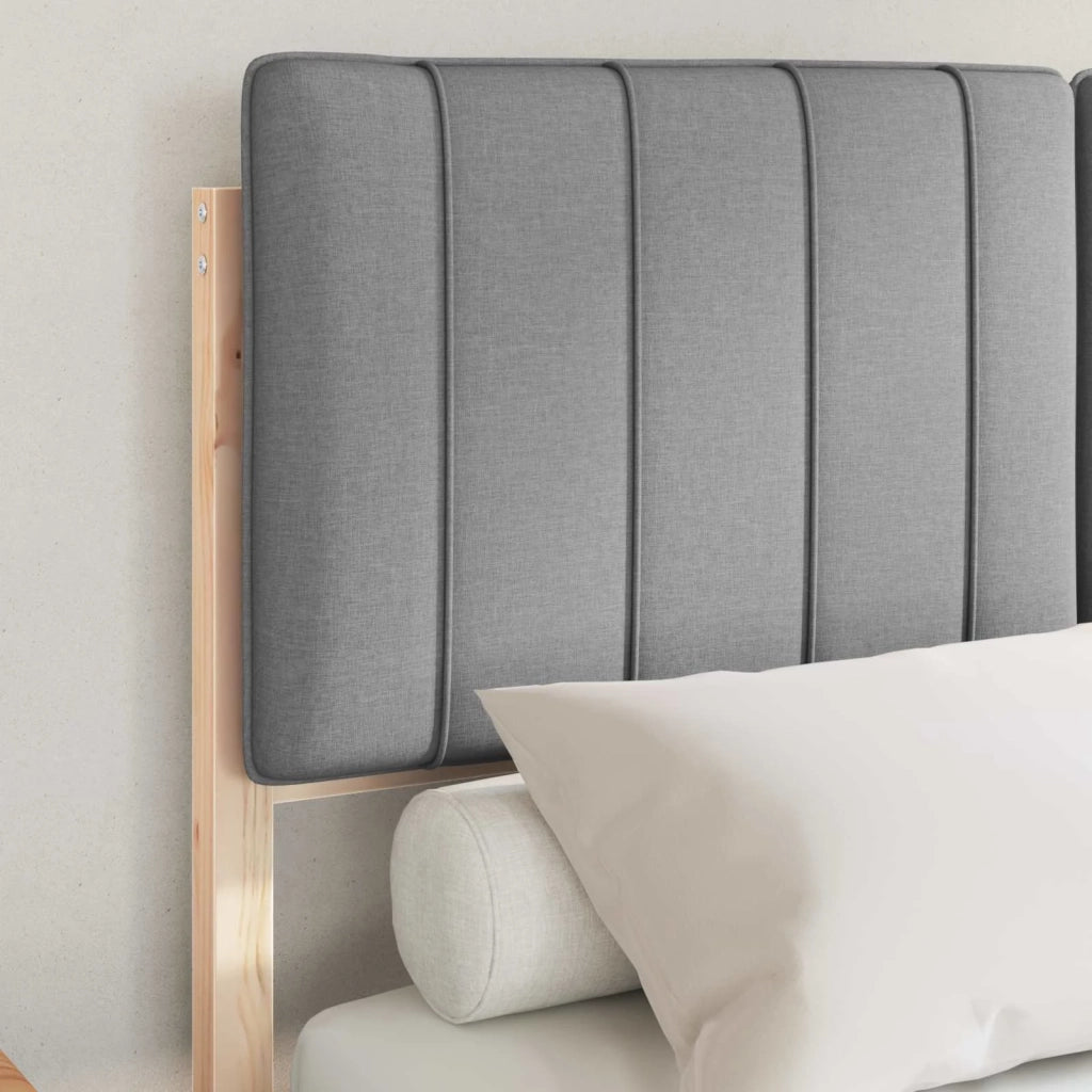 Letto con Testiera Rivestita Grigio chiaro 120 x 190 cm 3405552