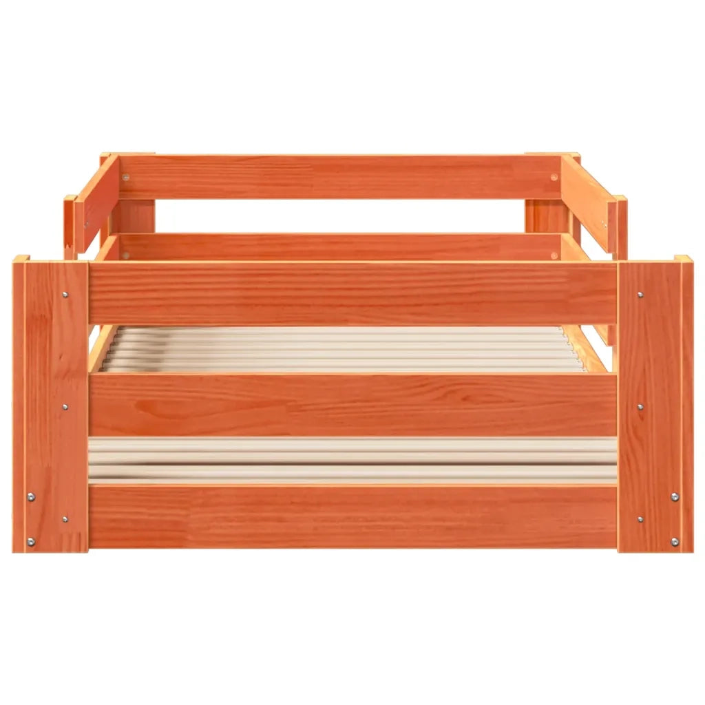 Giroletto senza materasso marrone cera 80x160 cm legno di pino
