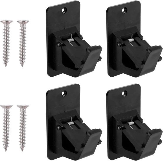 Supporti per tenda senza viti, colla forte, attacchi - Massimo 13,6kg - Nero - Bagno Camera da letto Cucina