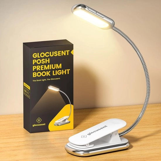 Lampada da lettura premium - Ricaricabile - 160 ore di utilizzo - 3 colori