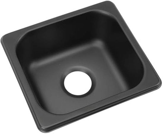Lavandino in Acciaio Inossidabile 175x160mm - Nero Galvanizzato per Barca e Caravanserale