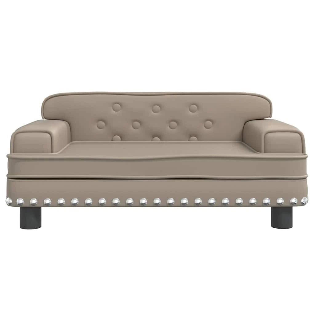 Cuccia per cani comoda cuccia da divano color cappuccino 70 x 45 x 30 cm similpelle marrone 02_0043078