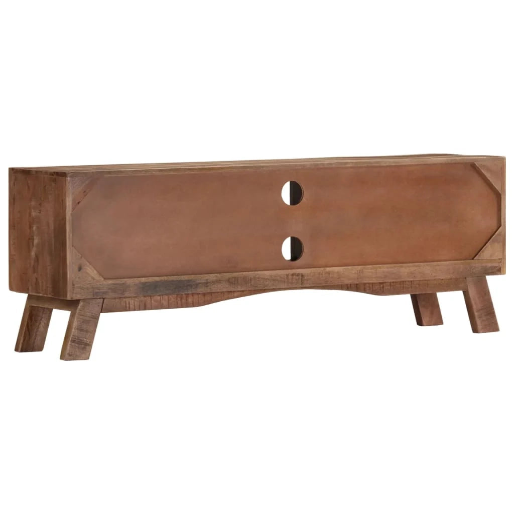 Mobile TV multimediale scaffale TV credenza mobile TV sala da pranzo soggiorno camera da letto 110 x 30 x 40 cm legno di mango marrone grezzo 02_0025717