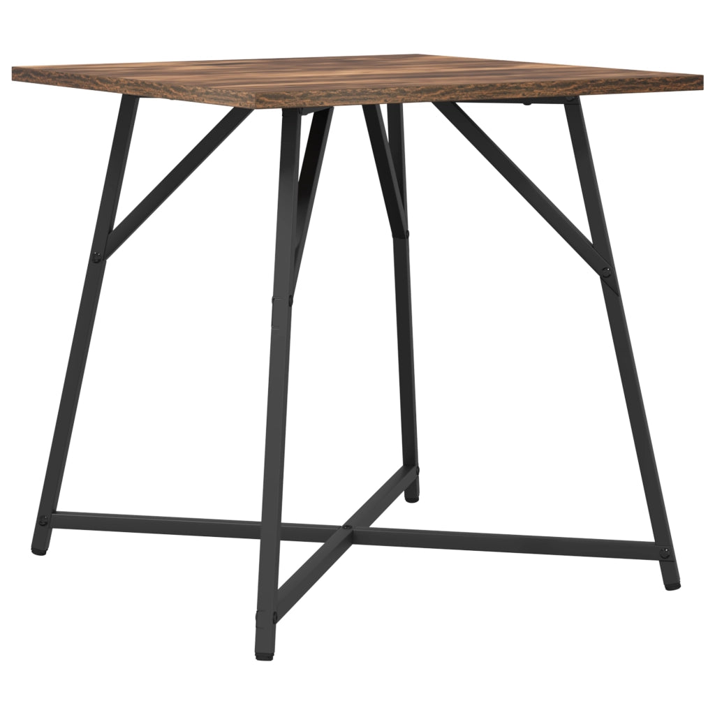 Tavolino 2 pz Rovere Affumicato in Legno Ingegnerizzato e Metallo