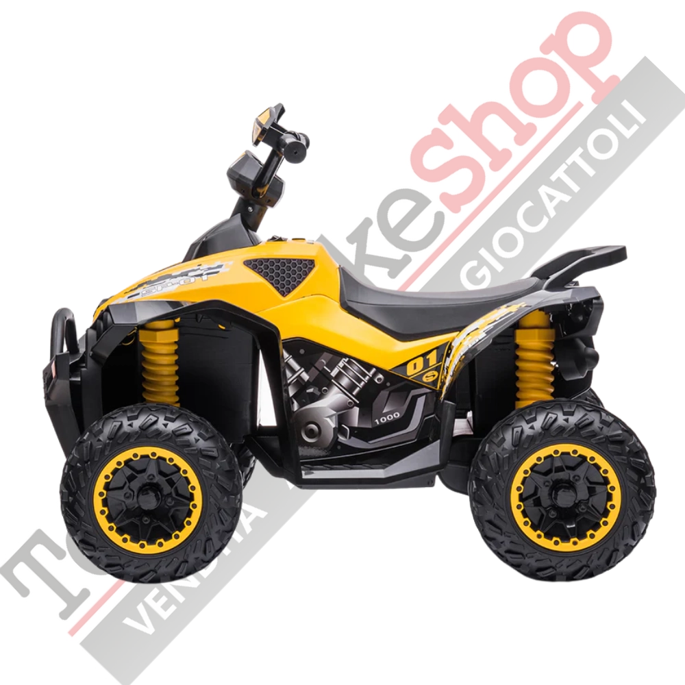 Quad Elettrico per Bambini Quad Medio Sport 12V-Giallo
