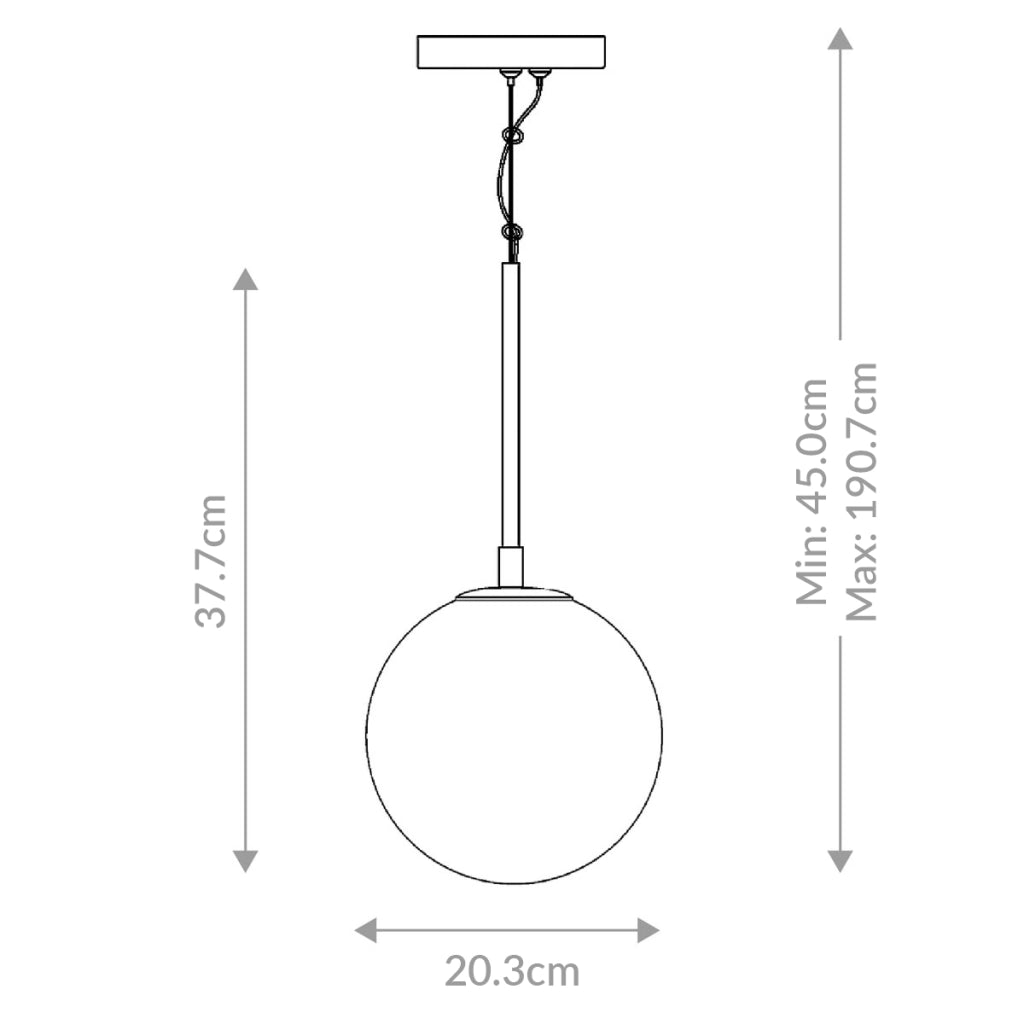 Sospensione KEPLER oro alabastro sfera Ø20 LED 10W Quintiesse