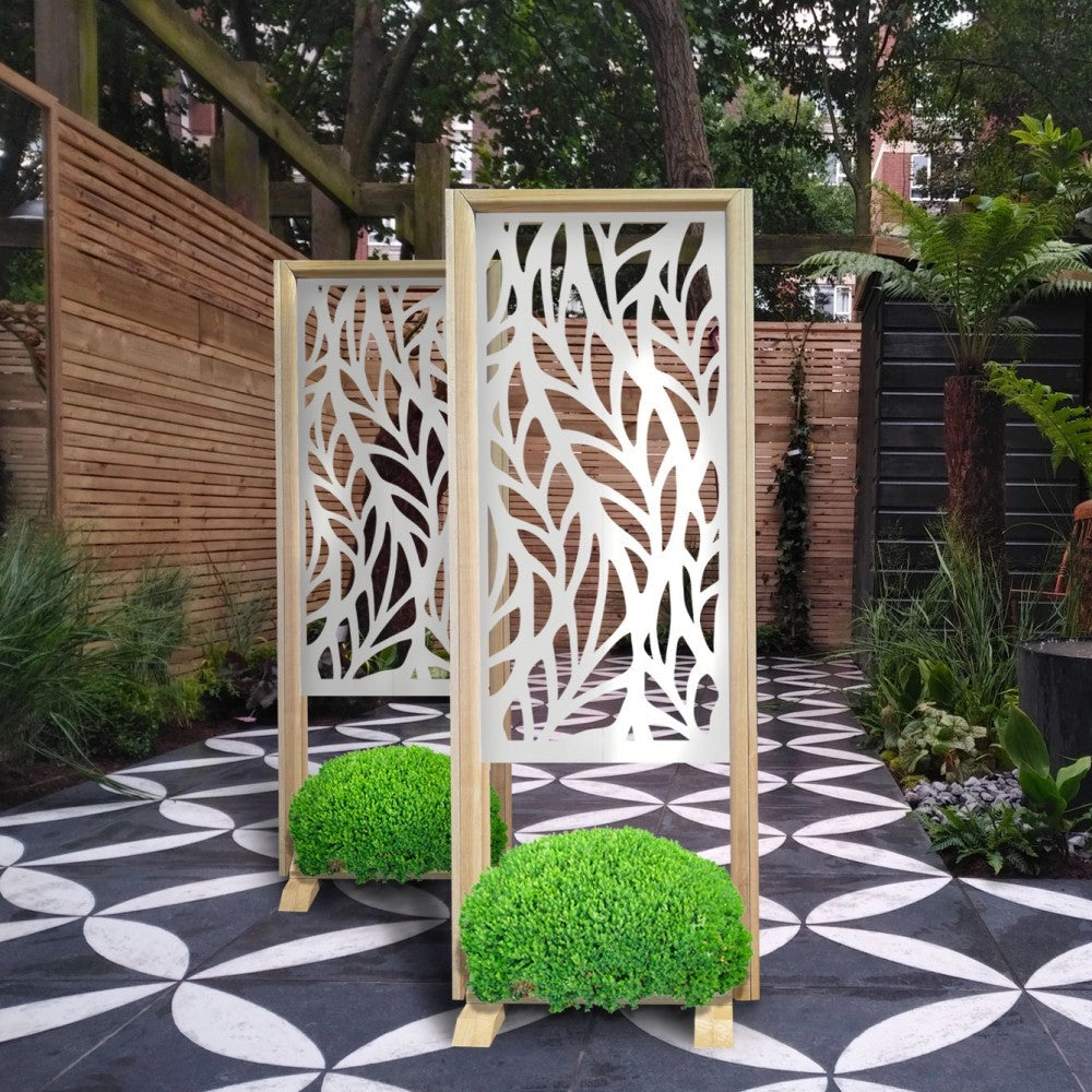ALGA - Separè - Paravento modulabile - 70x190cm - in Legno e PVC Colore: bianco