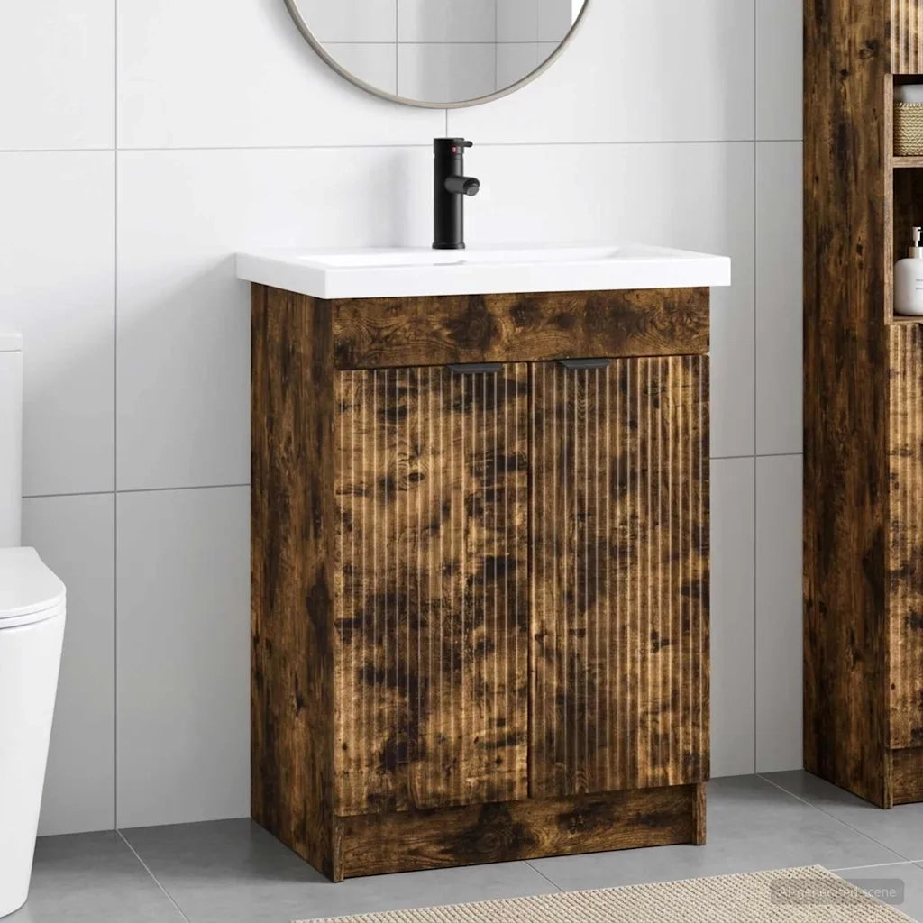 Set di mobili per il bagno Rovere Fumo 78,5 x 37,5 x 81 cm 3404159