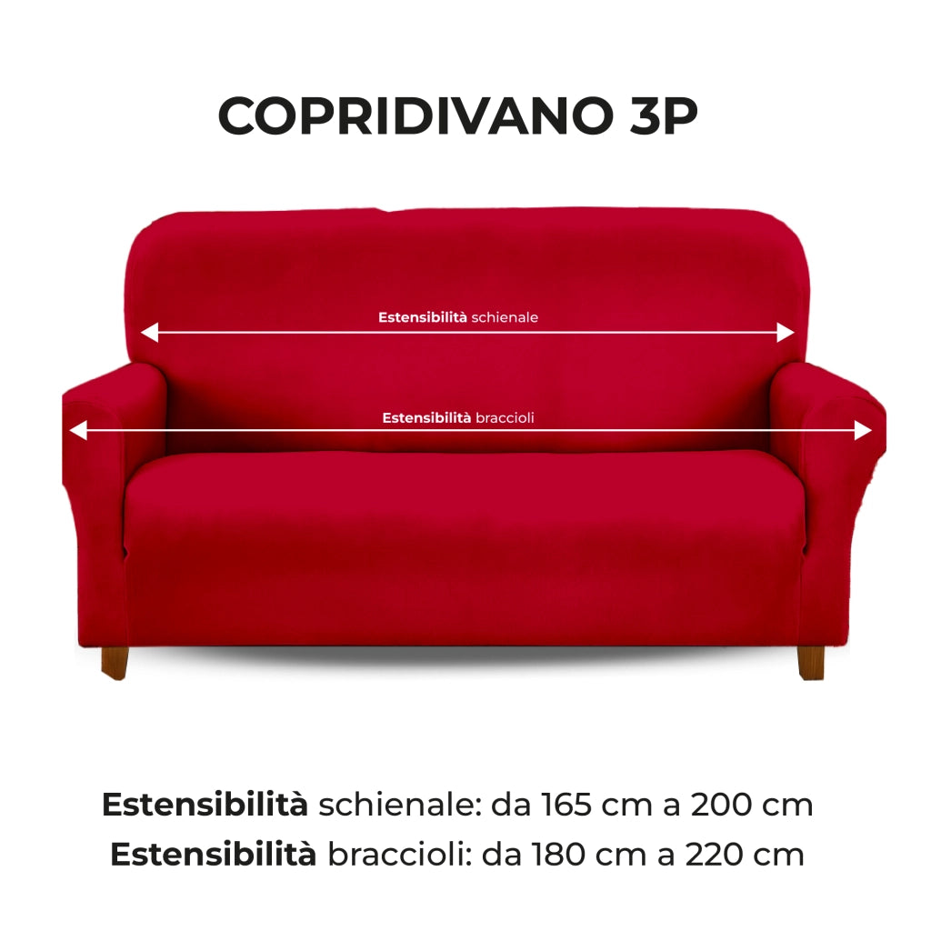 Copridivano In Velluto Elegante Impermeabile Tessuto Elasticizzato Antimacchia Copripoltrona Salva Divano Due Tre Posti Cover Sofà Universale Certificato Oekotex Antigraffio Animali  Bordeaux - Divano 3 posti
