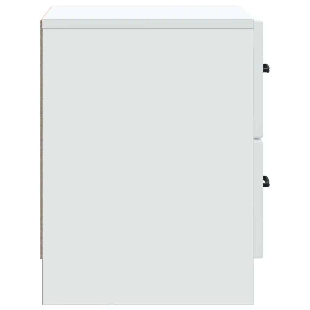 Armadio da Notte con cassetto 2 pcs Bianco 43 x 34,5 x 44,5 cm