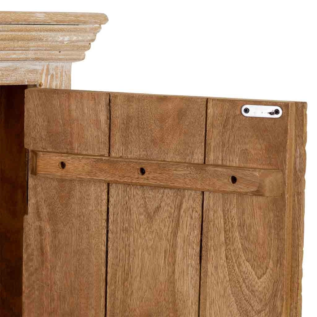 Armadio in legno fatto a mano con 2 ante beige, 90x40x165h cm