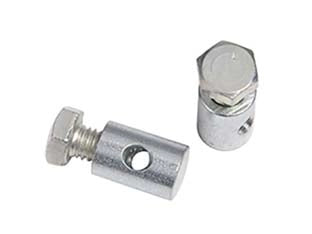 MORSETTO A 1 VITE IN TESTA IN ACCIAIO ZINCATO- - foro ø mm.3 - vite M6 - conf.pz.4 in blister - 5 blister