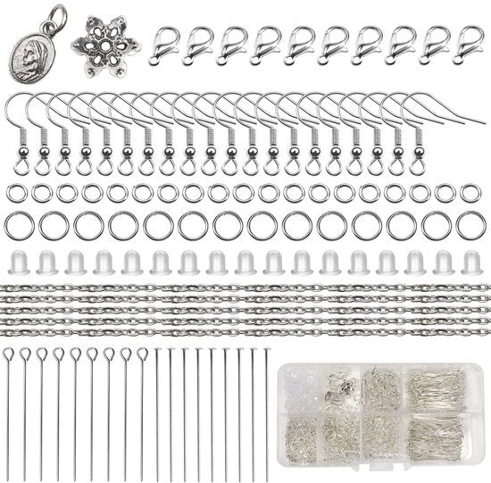 Kit di riparazione per gioielli - 784 pezzi - Adatto per collane e bracciali - Metallo - Ideale per principianti