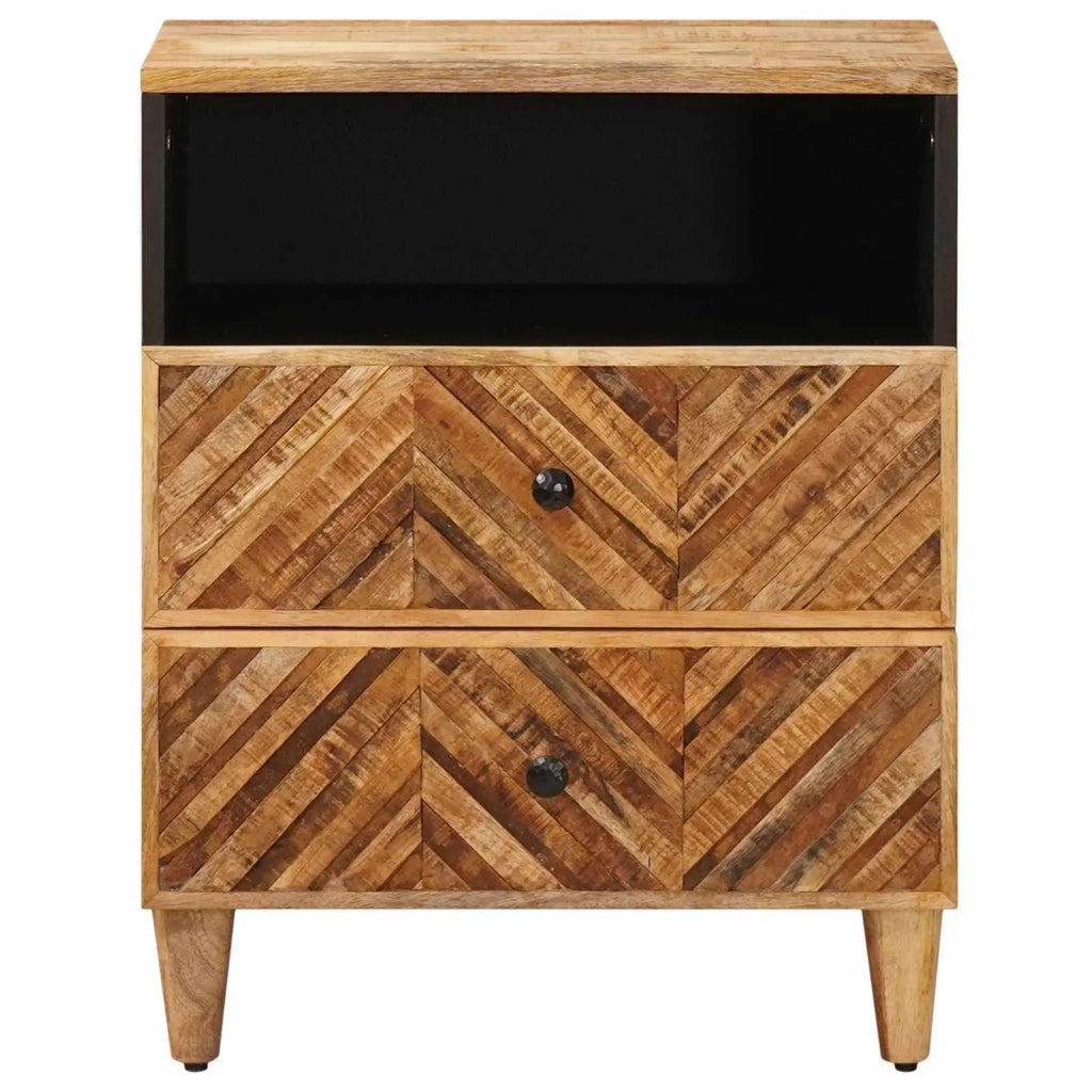 Comodino | Armadio da Notte | Mobiletto da notte Marrone 50 x 33 x 60 cm Legno di mango massello