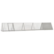 Gabbia per Conigli grigio 504,5x80,5x71 cm Acciaio Zincato