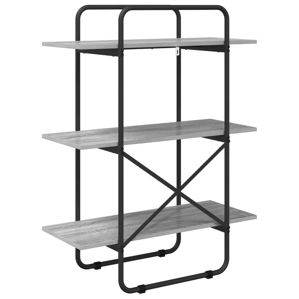 Libreria 3 livelli 80 x 35 x 105 cm PB Sonoma grigio 8007819