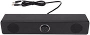 Altoparlante Desktop - Audio Computer - Ascolto Musica - Alimentato da USB - 33 cm Lungo - Nero