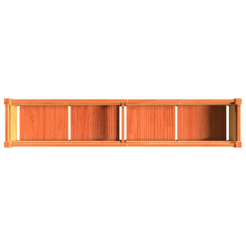 Fioriera Giardino Marrone Cera 150x31x31 cm Legno Massello Pino