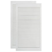 Set di 2 ante a persiana ante per armadi ante per mensole rivestimento per armadio guardaroba bianco 99,3 x 39,4 cm legno di pino massiccio 02_0003911