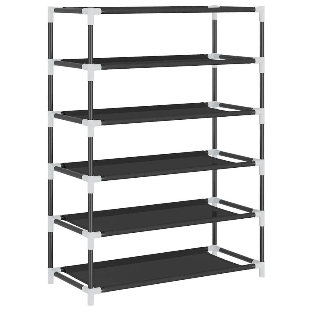 Scarpiera mobile contenitore per scarpe mobile ingresso/corridoio/soggiorno 60 x 28 x 90 cm tessuto nero 02_0021992