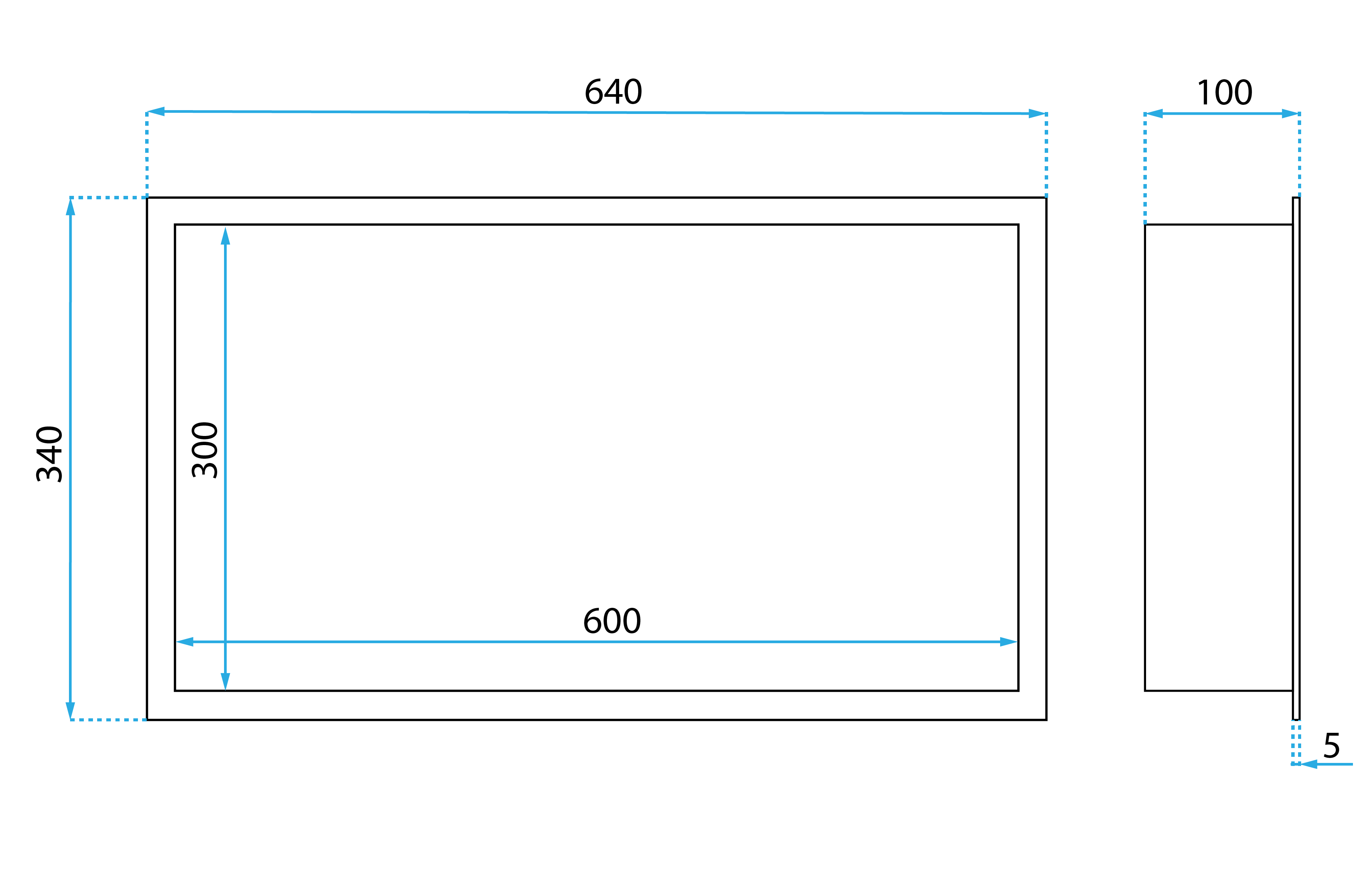 Mensola Bagno Led 30x60 Steel Brush