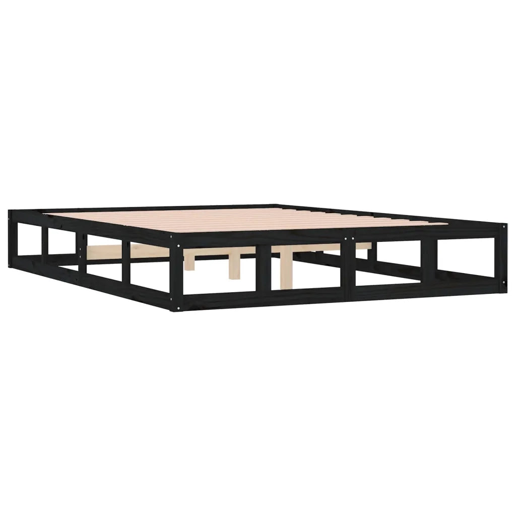 Giroletto Nero 160x200 cm in Legno Massello 820810