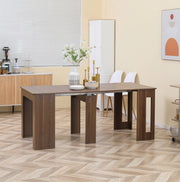 Tavolo da pranzo pieghevole estensibile marrone 180x85x75 cm