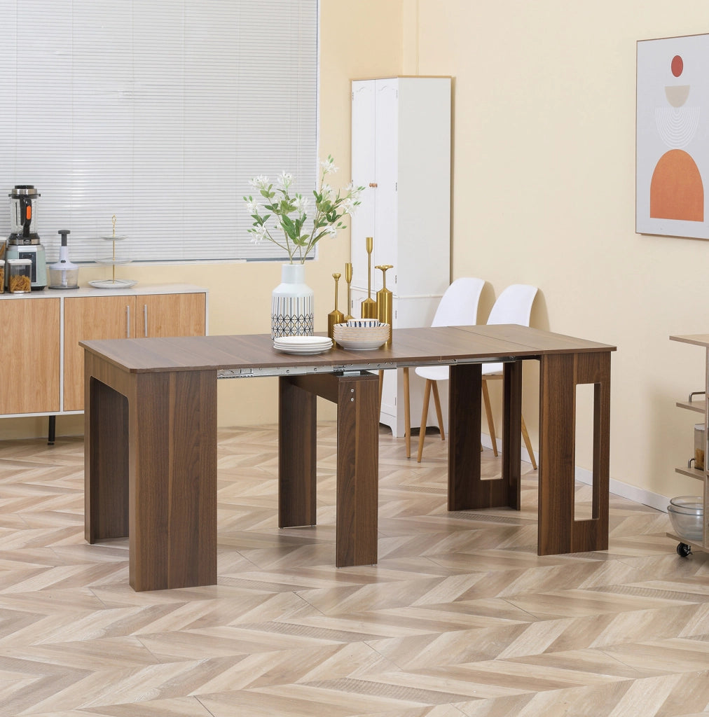 Tavolo da pranzo pieghevole estensibile marrone 180x85x75 cm