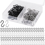 Sistema di S-Haak 100 pezzi - Mini S-Forme - Haak in Acciaio Inossidabile - Scatola di Conservazione - Per Progetti di Fai da Te - 1,3x0,9 cm - Ancore