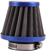 Filtro dell'aria per sostituzione 35mm - per 50cc/70cc/90cc/110cc/125cc - Carburatore PZ16/PZ19/PZ22 - Accessorio regolabile - Blu - Miglioramento delle prestazioni motoristiche - Filtro dell'aria per motori