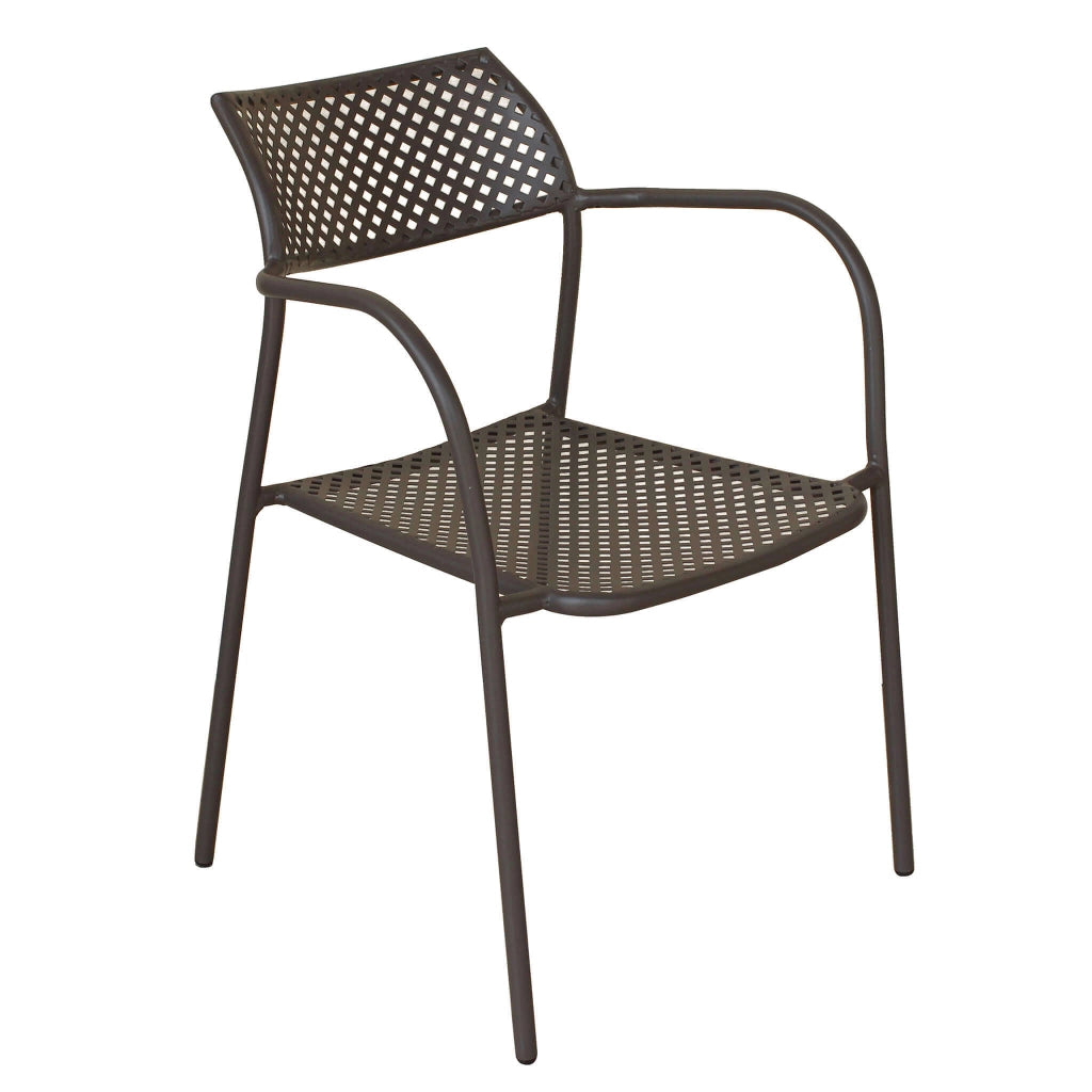 Poltrona da Giardino Impilabile in Acciaio cm 56x56x78 - MATHEW