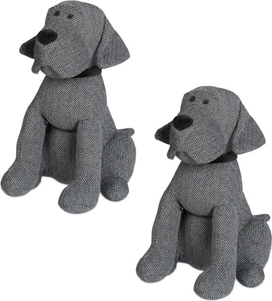 Blocco Porta Cani Tessuto Grigio - 33 cm di Altezza, Progettazione Animale da Interno
