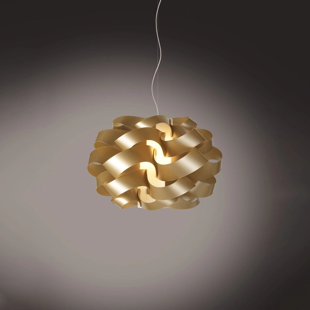 Lampadario Moderno Cloud Polilux ® New Gold E Metallo Cromo 5 Luci E27