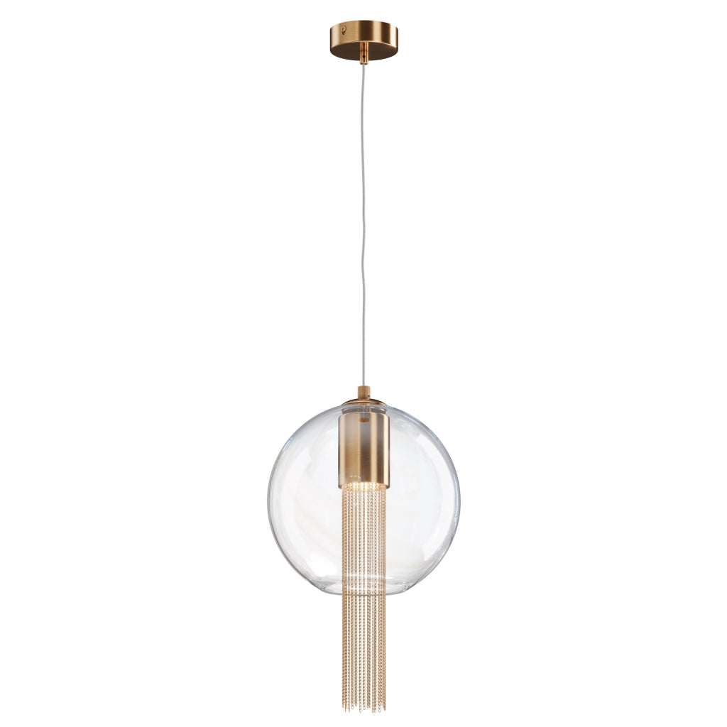 Maytoni Sospensione contemporanea Flusso 1 luce GU10 bronzo metallo vetro
