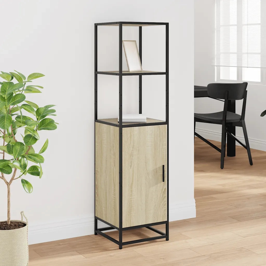 Credenza Rovere Sonoma 35,5x35x139 cm Legno Multistrato Metallo 849045