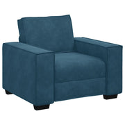 Divano | Divano da soggiorno | Sofa Sedia Blu 100x78x84 cm Velluto