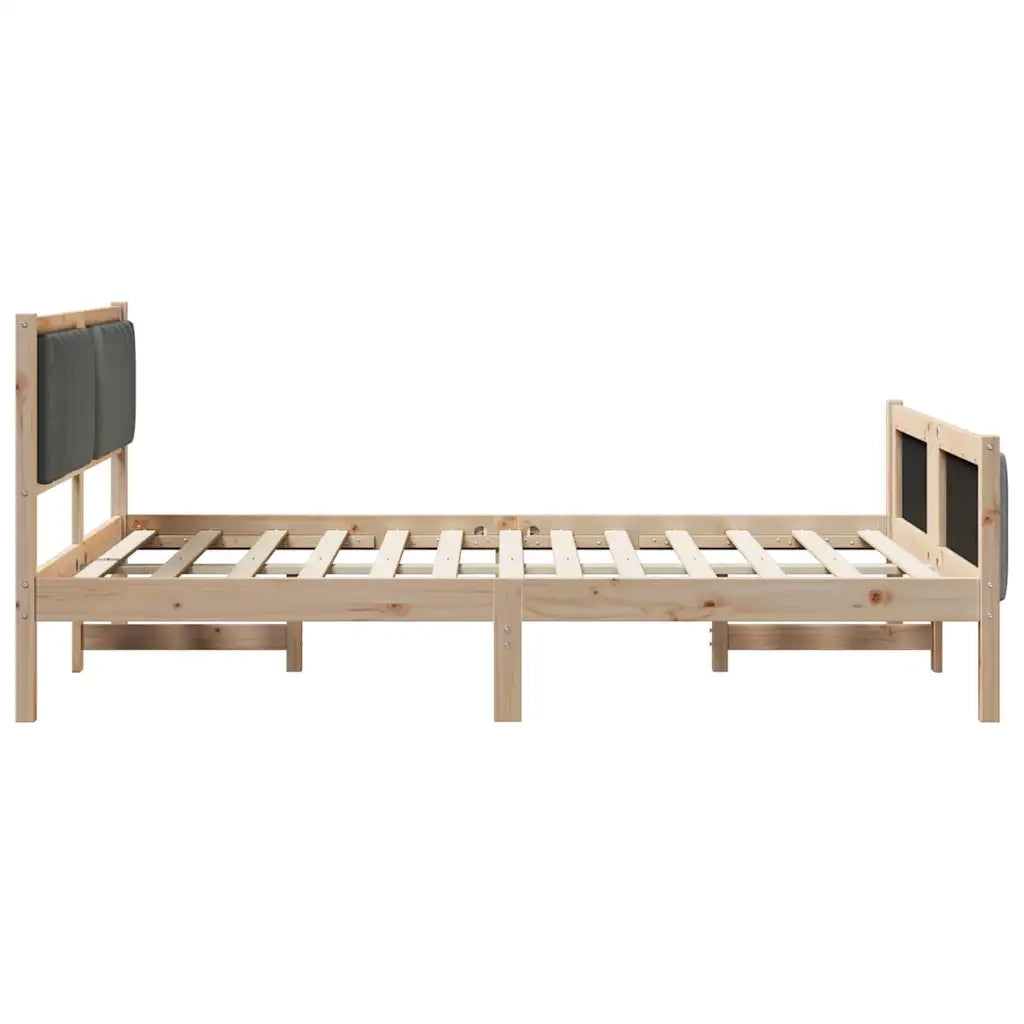 Struttura del Letto marrone e grigio scuro 140 x 190 cm 3394324