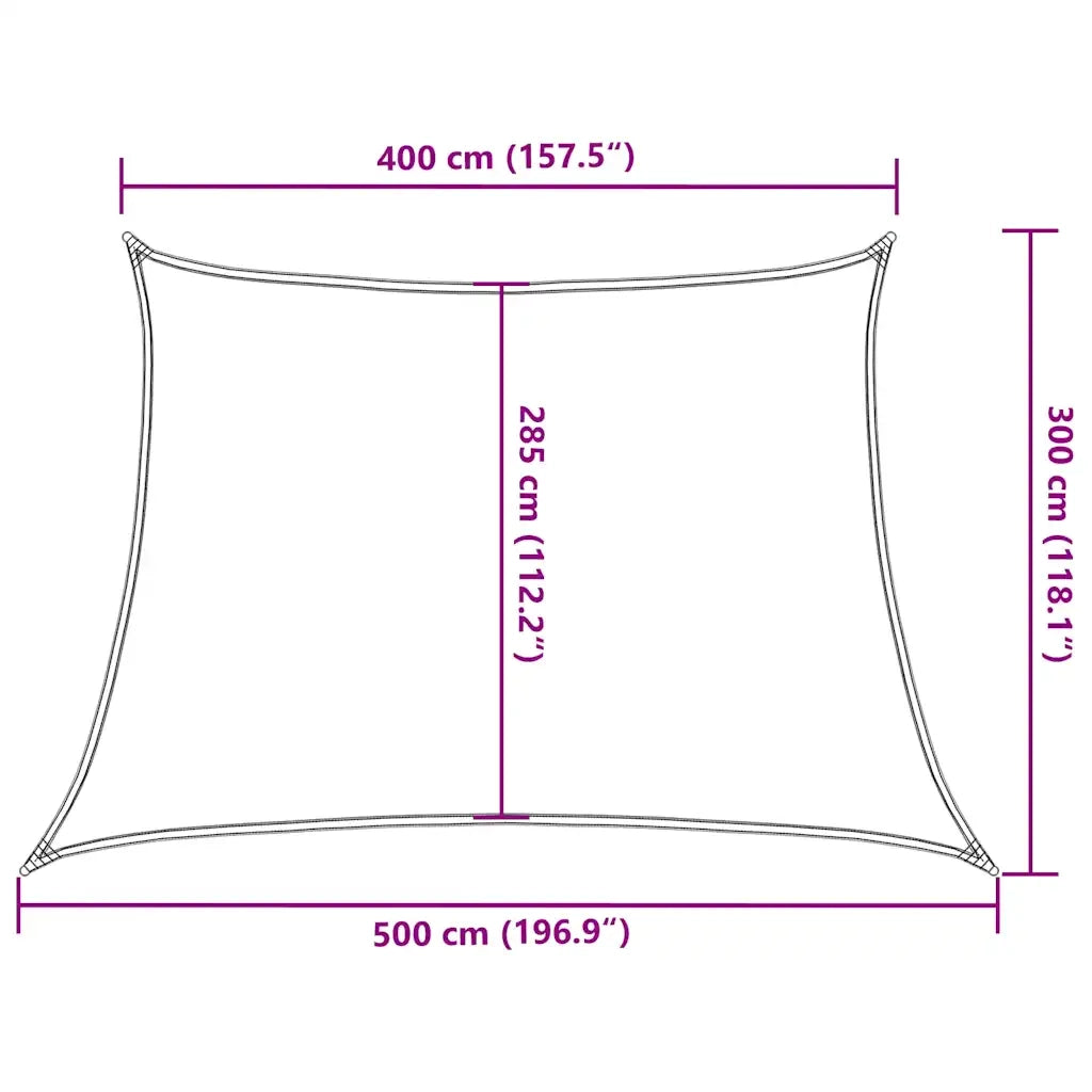 Vela Parasole 160 g/m² Trapezio Arancione 4/5x3 m in HDPE 311710