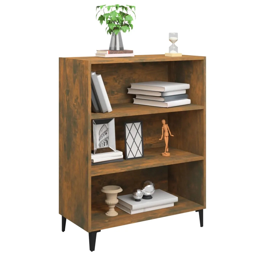 Credenza Rovere Fumo 69,5x32,5x90 cm in Legno Multistrato 817378