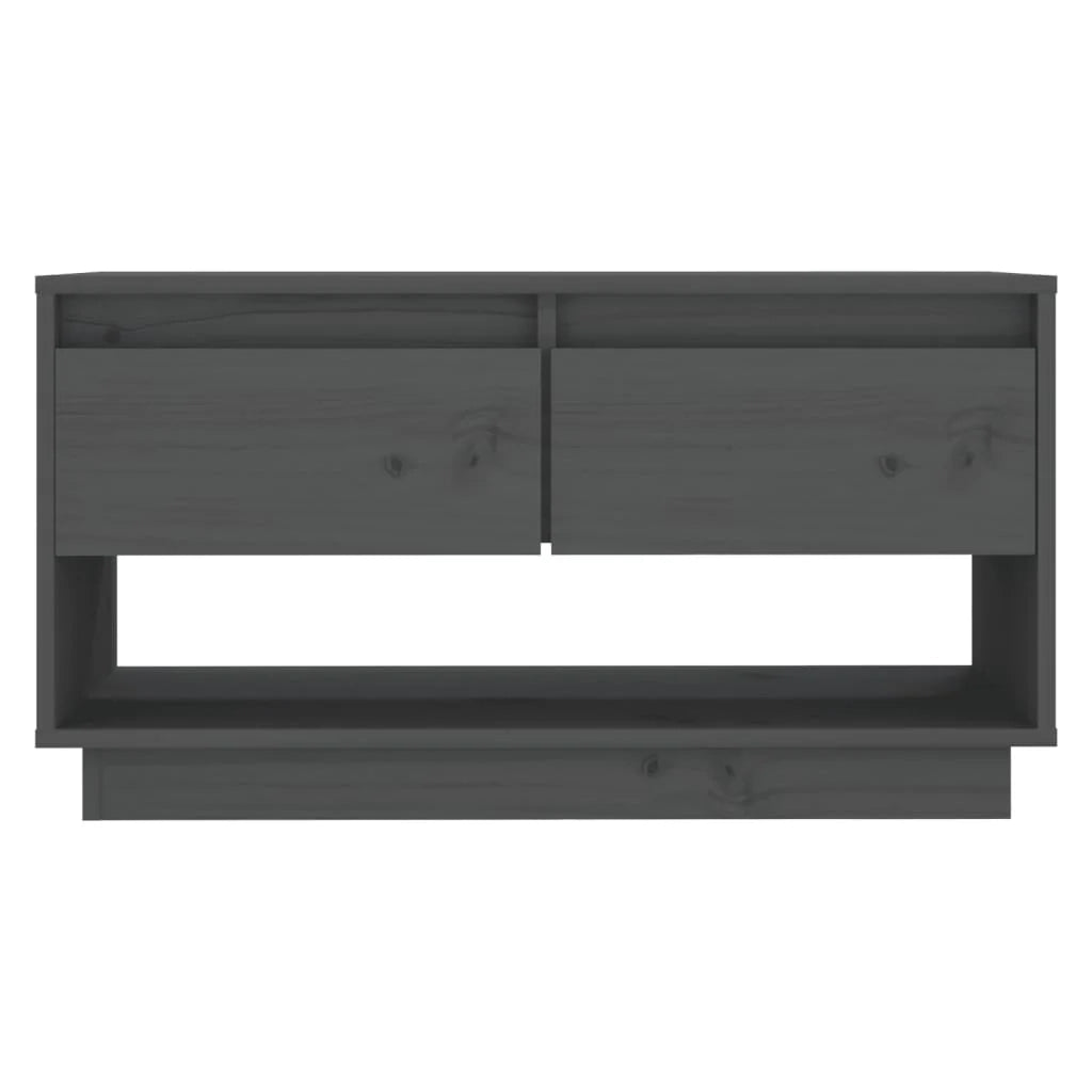 Mobile TV multimediale mensola TV credenza TV sala da pranzo soggiorno camera da letto 74 x 34 x 40 cm legno di pino massiccio grigio 02_0026204