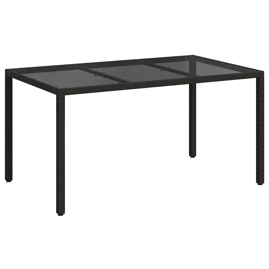 Tavolo da Giardino | Tavolino da esterno Nero 150 x 90 x 75 cm polyrattan