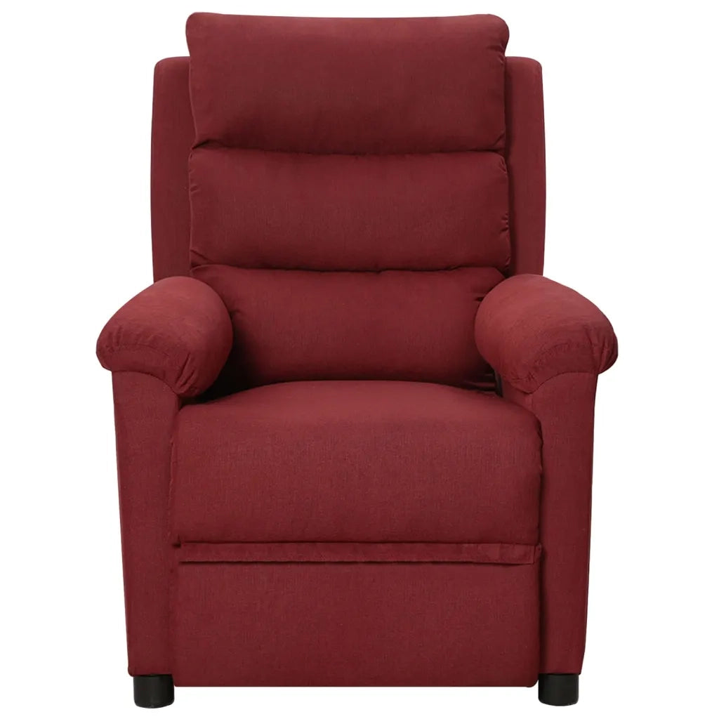 Poltrona Reclinabile Rosso Vino in Tessuto cod mxl 10006