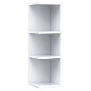 Modulo Angolare Per Bagno Sospeso Con 3 Ripiani Per Organizzare Accessori Prodotti Asciugamani Design Moderno Compatto Regina 65 x 20 x 19.5 Cm Bianco Lucido